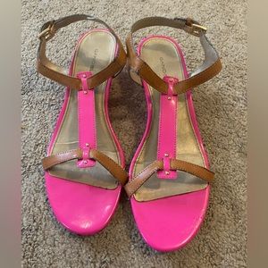 Bandolino Hot Pink Low Wedge Shoe